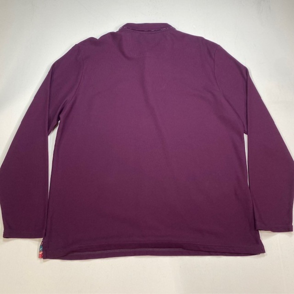 Tommy Bahama IslandZone Long Sleeve Polo Shirt Mens XL Purple Supima Cotton - Picture 9 of 9